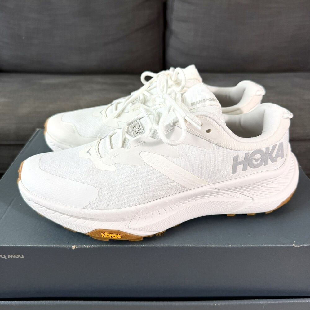 Hoka One One Transport Eggnog White Walking Running Sneakers Women's Size 9B